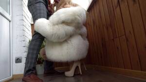 fur coat wild party orgy - Intense hot fuck in white fur coat on the balcony - Double cumshot! by Otta  Koi | Faphouse