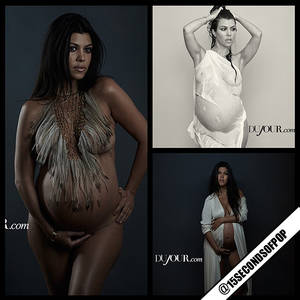 kourtney pregnant belly naked - Kourtney Kardashian Semi-Nude Pregnancy Shoot Photos