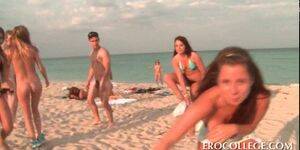 drunk college girls naked beach - College beach gangbang with naked hot girls EMPFlix Porn Videos