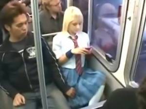 Fingering In Bus - White Schoolgirl in Japan Bus!