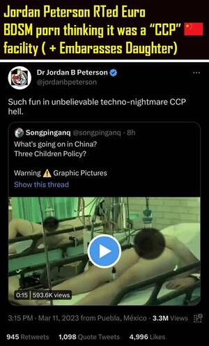 Forced Breeding Porn - Jordan Peterson confuses porn video for Chinese breeding program :  r/enoughpetersonspam