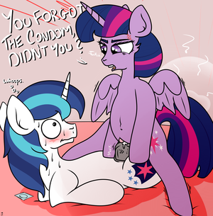 Mlp Impregnation Porn - 1584080 - explicit, artist:mackstack, shining armor, twilight sparkle,  alicorn, pony, unicorn, g4, accidental impregnation, an egg being attacked  by sperm, angry, bed, condom, cowgirl position, creampie, cum, dialogue,  egg cell, female, forget