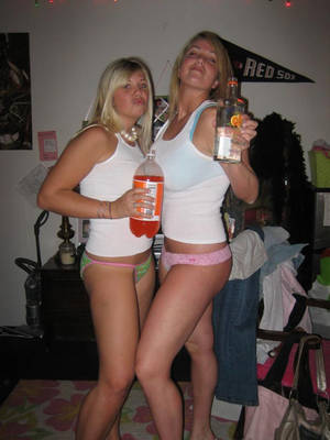 drunk teen whores - Amateur girls get drunk at a party and playfully show their private parts