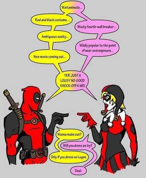 Deadpool And Harley Quinn Cartoon Porn - Harley Quinn x Deadpool ;P