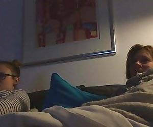 611 voyeur spy cam - not mother & daughter watching porn movie on TV together