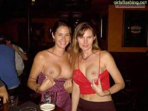 bar upskirt - girlsflashinginpublic: Flashing boobs at the bar