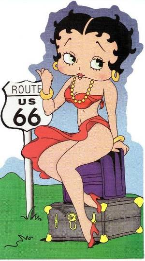 betty boop cartoons nude - route 66 betty boop hits the road