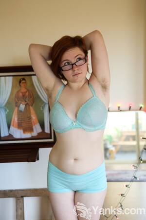 bbw redhead in panties - Pale redhead in glasses Panda shows her unshaven chubby body | SexPin.net â€“  Free Porn Pics and Sex Videos