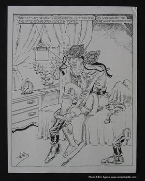 Bill Ward Xxx Illustrated Comics - Xerox copy of a Christmas-themed Bill Ward piece. He would send out jokes  like this one as Christmas cards.