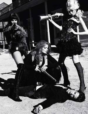 crystal black chicago pussy - 'Pussy West' ~ Abbey Lee Kershaw, Crystal Renn, Eniko Mihalik, Danny  Schwarz & Joost Van Der Hulst by Terry Richardson for Vogue Paris, December  2010 ...