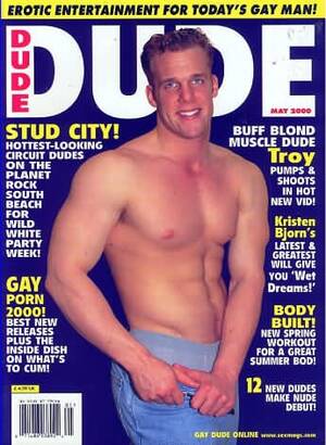 Nude Beach Cum - Dude May 2000, Dude May 2000 Gay Adult Nude Male Magazine Back Is