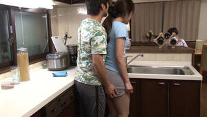 kitchen japanese milf - Asian MILF has her skirt lifted and pussy fucked in the k... | Any Porn