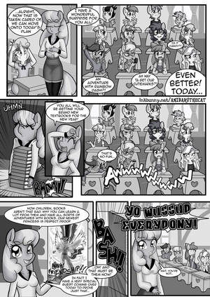 Diamond Tiara Mlp Comic - #846139 - anthro, apple bloom, artist:anibaruthecat, cheerilee, classroom,  cleavage, clothes, comic, comic:gang bangerz, commission, cutie mark  crusaders, ...