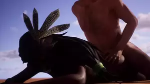 Black Girl Blowjob 3d Porn - Black Girl Gives Wet Creamy Foot Job - 3D Animation | xHamster