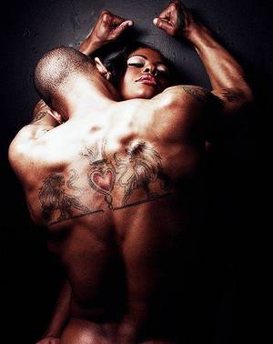 beautiful black couples nude - black, couple, girl, guy, naked, tattoo