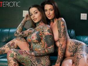 naked tattooed lesbians - Free Tattoo Lesbian Porn | PornKai.com