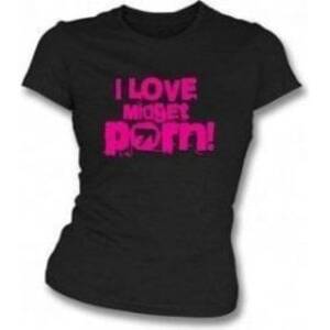 Midget Chick Porn - I Love Midget Porn Girl's Slim-Fit T-shirt