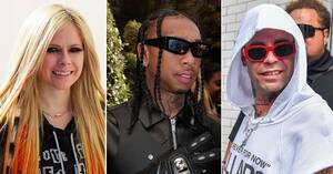 candid avril lavigne upskirt - Avril Lavigne & Tyga Party In Paris After Mod Sun Split