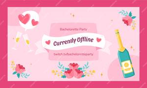 Bachelorette Porn Tv - Free Vector | Flat bachelorette party twitch background