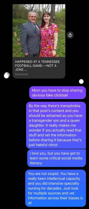 Facebook Mom Porn - My mom sharing obvious ALL-CAPS Christian oppression porn fanfiction on  Facebook. Again. So, I let her have it. WHY DO THEY DO THIS. :  r/BoomersBeingFools