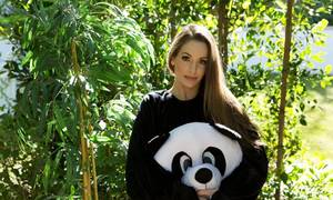 in panda costume - 