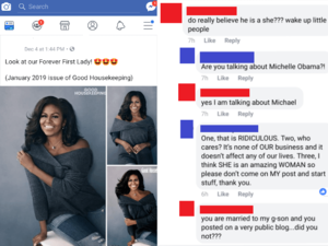 2016 Michelle Obama - A friend shared an image of Michelle Obama, a friendly conversation to  follow : r/insanepeoplefacebook