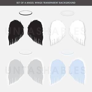 fallen angel wings cartoon porn - Set of 4 ANGEL WINGS FEATHERS â€” Instant Download â€” Scrapbooking Invitations  Clipart Religious Christmas - png Vector Commercial Personal Use