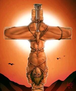 Crux Porn Fetish Drawings - Bdsm Crucifixion Drawings | BDSM Fetish