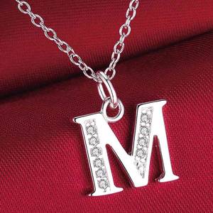 M&m Characters Porn - fashion letter M silver plated Necklace New Sale silver necklaces &  pendants /TIDGNHJS EKUDXCLA