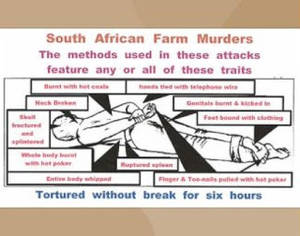 Farm Murder Porn - South Africa: Forensic diagram of torture methods used in the thousands of Farm  Murders and very frequently in urban murders that together constitute the  ...