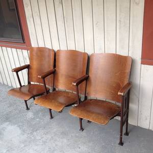 Church From The 1800s Vintage Porn - Antique Theatre Seating or Church Seats Connected by TheDirtyLoft, $359.00