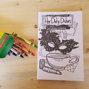 Fetish Coloring Book - Her Dirty Dishes Coloring Book/ Vol 5 Kinky Coloring/ BDSM Coloring/ Fetish  Coloring