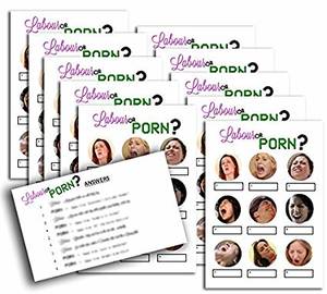 Labor Porn - Fancy Pants Store Labour or Porn Baby Shower Game 10 Pack - Hilarious Game  Idea for