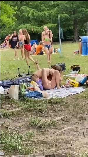 fkk group - Girls fight in their Bikinis at Lake Park : r/fightporn