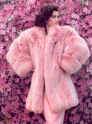 fur coat wild party orgy - Pink fur coat over a long pink gown! #pink fur #fur coat #