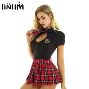 Asian Schoolgirl Solo - Adutls uniforme de Cosplay de colegiala japonesa para mujer, Top de disfraz  Sexy con minifalda plisada a cuadros, calzoncillos para baile, ropa de  discoteca - AliExpress