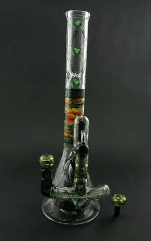 Glass Bong Porn - Illadelph Custom Beaker with Curved Inline and Vapor/Flower Bowls