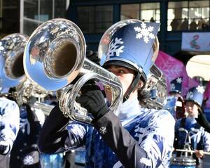 Marching Band Porn Captions - Central High School's Marching Blue Devils among 30 bands in London's New  Year's Day parade