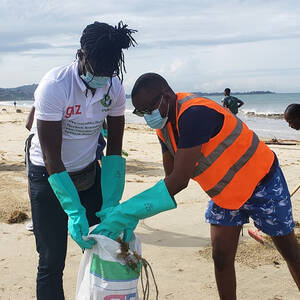 exhibitionist beach videos france - EPA joined and participated with the European Union and other friends of  the environment on a cleaning exercise at the Lumley-Aberdeen Beach - EPA-SL