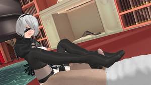 Game Footjob Porn - Nier Automata - 2B Footjob Lewd FRAGGY HentaiGirl vr porn game vrporn.com  virtual reality ...