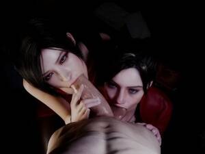 claire sucks dick - Ada Wong And Claire Redfield Team Up to Suck a Big Dick - XAnimu.com