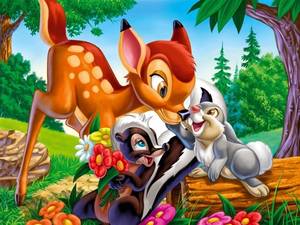 famous cartoon bambi xxx - Bambi with friends Flower & Thumper