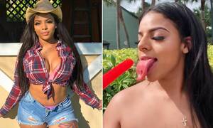 Long Tongue Girl Sexy Fakes - Influencer makes $100,000 online by flaunting her extremely long tongue |  Daily Mail Online