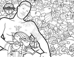 Gay Porn Color Pages - AdamMaleBlog Exclusive: Gay Porn Star Holiday Coloring Pages!