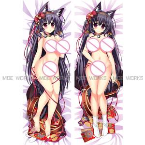 cute anime girls naked - Anime Pillow Case cute cat ear sexy nude anime girl hugging pillow case