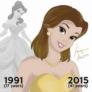 Disney Princess Belle Cartoon Porn - If Disney Princesses Aged With Their Movies, This Is What They'd Look Like