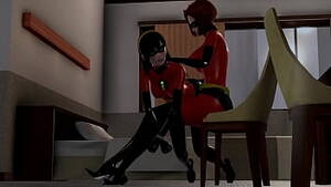 Elastigirl Futanari Shemale Porn - The Incredibles: Helen Parr slapping Violet's ass [Full Video] watch online