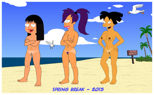 futurama nude beach scene - Xbooru - american dad amy wong breasts futurama hayley smith nude nude beach  pussy spider-matt spring break tan line turanga leela | 644614