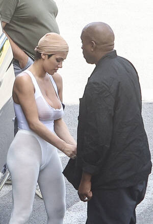 Justin Bieber Tits - Kanye West grabs Bianca Censori's butt as she wears nipple-baring bodysuit