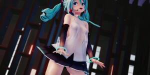 hentai hatsune miku upskirt - hatsune miku dancing and singing while undressing - Tnaflix.com